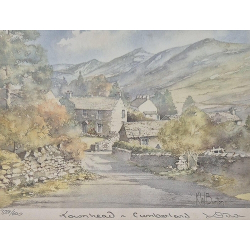 543 - Two framed, limited-edition, landscape watercolour prints. To include Pembroke College, Cambridgeshi... 