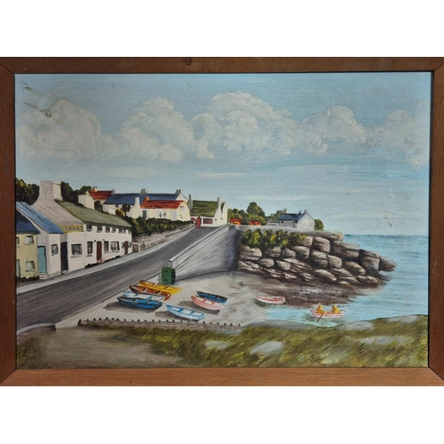 544 - Two framed, original paintings. To include 'A Nunney Garden', by Daphne Joy & another coastal scene,... 