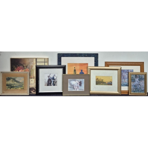 546 - Eight mixed-subject, framed prints. Largest dimensions 45cm x 45cm.