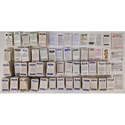 602 - A large collection of tea cards, together with a smaller selection of cigarette cards & other collec... 