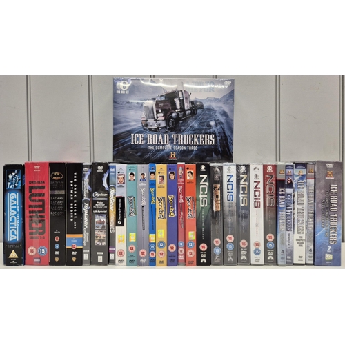 666 - A collection of DVD movie/TV box sets. To include Battlestar Galactica, Luther, Batman Top Gear, Scr... 