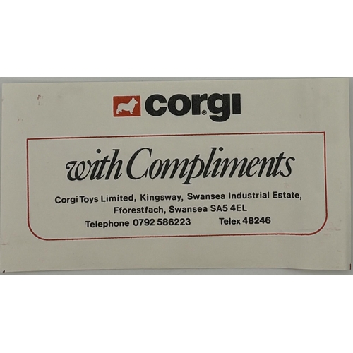 3853A - A rare Corgi Routemaster Bus. Presented in a plain box, with compliments slip present. These were pr... 