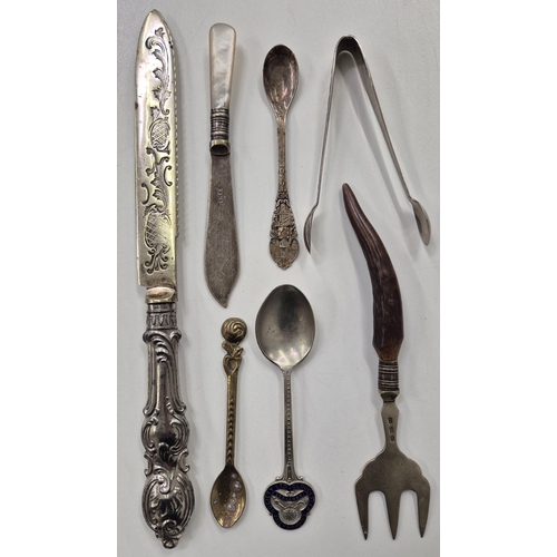 76 - Large collection of approx. 63 pieces of antique & vintage flatware. Mostly silver-plated.