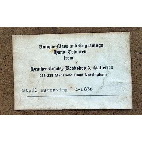 436 - Collection of 6 pieces of mixed-media antique & vintage artwork. To include copper & steel engraving... 