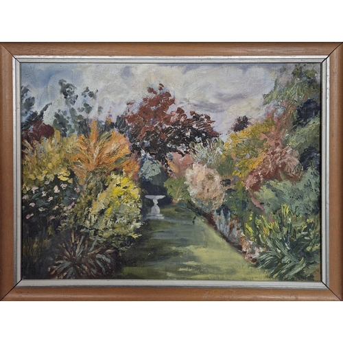 544 - Two framed, original paintings. To include 'A Nunney Garden', by Daphne Joy & another coastal scene,... 