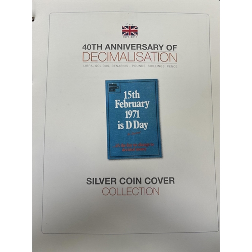 992 - Westminster Mint 40th Anniversary Decimalisation coin cover set. Silver-plated circulated coins.