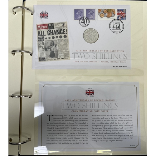 992 - Westminster Mint 40th Anniversary Decimalisation coin cover set. Silver-plated circulated coins.