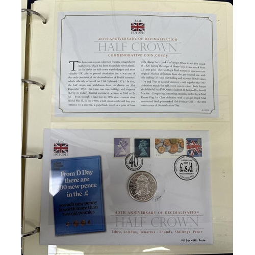 992 - Westminster Mint 40th Anniversary Decimalisation coin cover set. Silver-plated circulated coins.