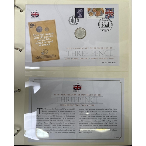 992 - Westminster Mint 40th Anniversary Decimalisation coin cover set. Silver-plated circulated coins.
