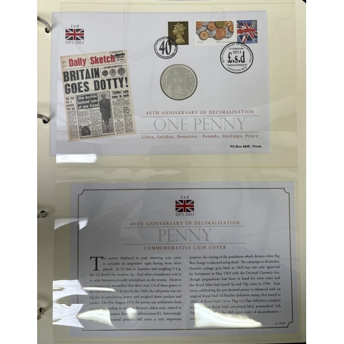992 - Westminster Mint 40th Anniversary Decimalisation coin cover set. Silver-plated circulated coins.