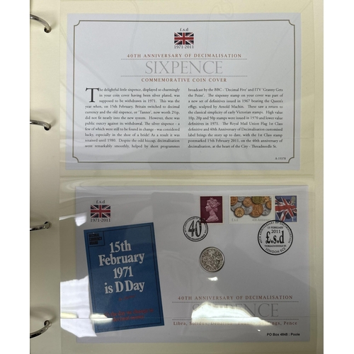 992 - Westminster Mint 40th Anniversary Decimalisation coin cover set. Silver-plated circulated coins.