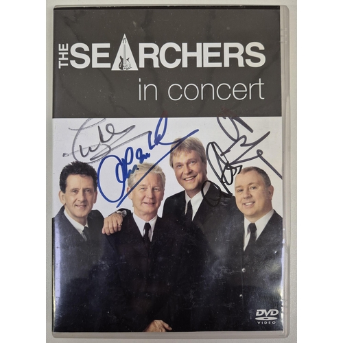 1405 - A framed photo of 'The Fortunes', signed by band members, together with a DVD of 'The Searchers in c... 
