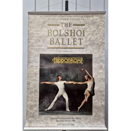 1559 - Two vintage ballet & theatre advertising posters. To include The Bolshoi Ballet (1986) 77cm x 51cm &... 