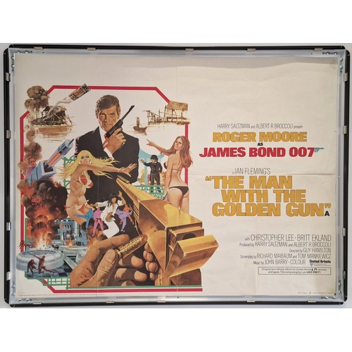 7027 - James Bond - The Man with the Golden Gun original UK Quad Poster, from 1974. A rare British poster f... 