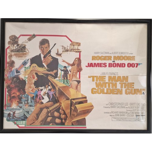 7027 - James Bond - The Man with the Golden Gun original UK Quad Poster, from 1974. A rare British poster f... 