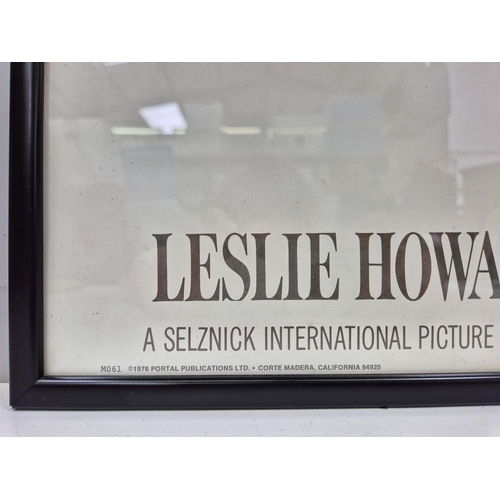 7029 - Gone With The Wind - half sheet framed movie poster, printed by Portal Publications Ltd 1976; togeth... 