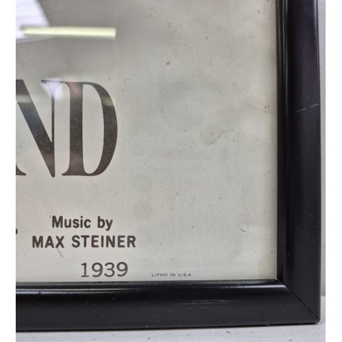 7029 - Gone With The Wind - half sheet framed movie poster, printed by Portal Publications Ltd 1976; togeth... 