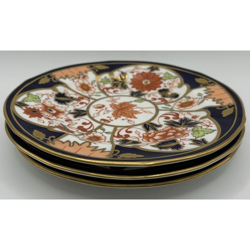 1 - Collection of similar-patterned tableware. To include 3 Royal Crown Derby Imari plates, 3 saucers & ... 