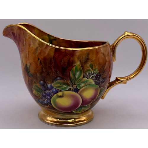 4 - 'Baroness' Fallen Fruit part-coffee set. To include coffee pot, 2 cups, 3 saucers, 3 side plates, mi... 