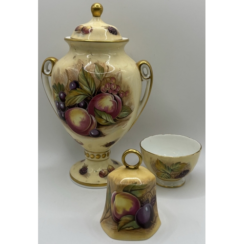 5 - Stunning collection of Aynsley Orchard Gold cabinet pieces, together with a limited edition Aynsley ... 