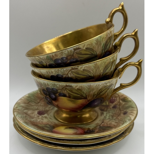 5 - Stunning collection of Aynsley Orchard Gold cabinet pieces, together with a limited edition Aynsley ... 