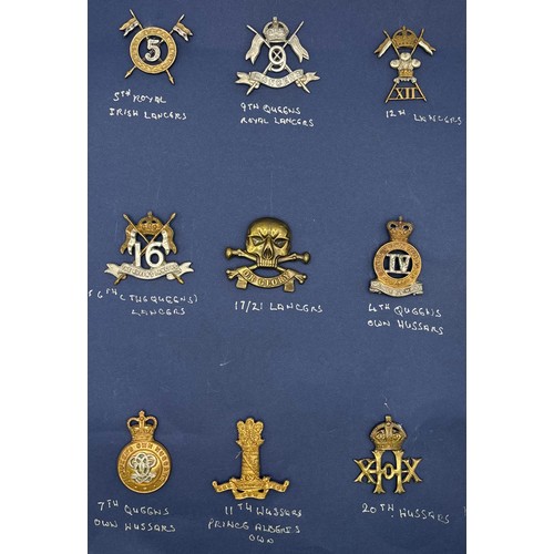 12 - Collection of 18 Army cap badges. To include 1st King's Dragoon Guards (1915-37 & post 1938 silver);... 