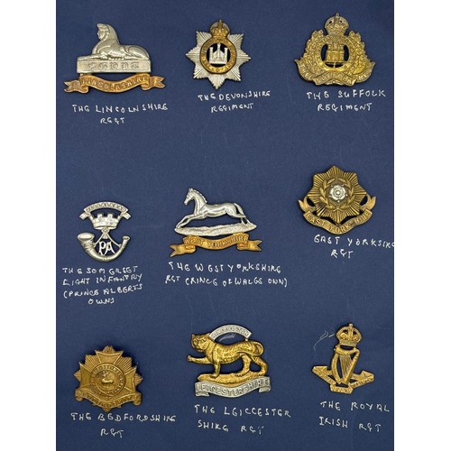 14 - Collection of 18 Army cap badges. To include Royal Scots; Queen's (Royal West Surrey); The Buffs (Ro... 