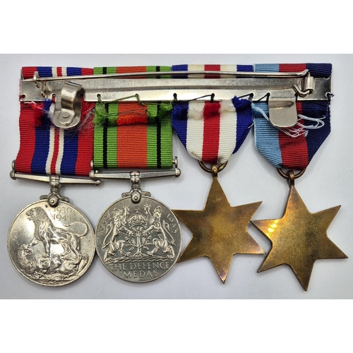 16 - Set of four WWII campaign medals, with original ribbons. To include 1939-45 Star, France & Germany S... 