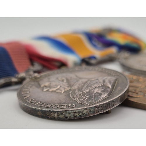 18 - WWI Distinguished Conduct Group of medals awarded to 457 Lance Corporal Charles C Davis, 1st Austral... 
