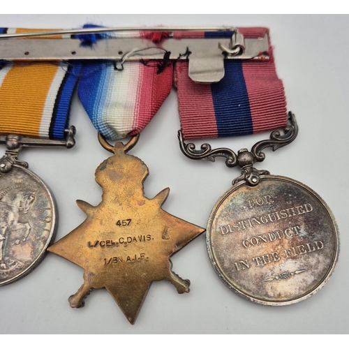18 - WWI Distinguished Conduct Group of medals awarded to 457 Lance Corporal Charles C Davis, 1st Austral... 