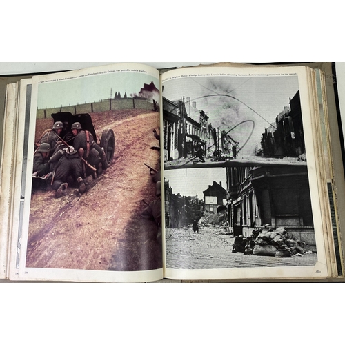 21 - Binder volumes 1-6 of Purnell's History of the Second World War periodical magazine, in collaboratio... 