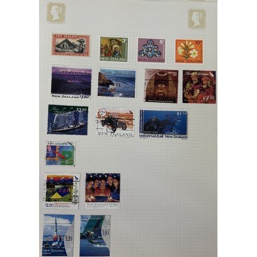 22 - Collection of four stamp albums, containing stamps from New Zealand, USA, Canada & Australia. Approx... 