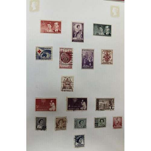 22 - Collection of four stamp albums, containing stamps from New Zealand, USA, Canada & Australia. Approx... 