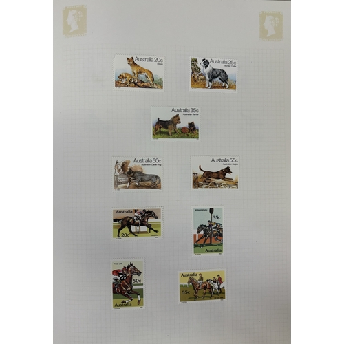 22 - Collection of four stamp albums, containing stamps from New Zealand, USA, Canada & Australia. Approx... 