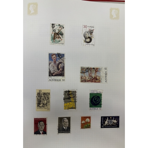 22 - Collection of four stamp albums, containing stamps from New Zealand, USA, Canada & Australia. Approx... 