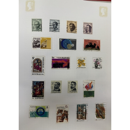 22 - Collection of four stamp albums, containing stamps from New Zealand, USA, Canada & Australia. Approx... 