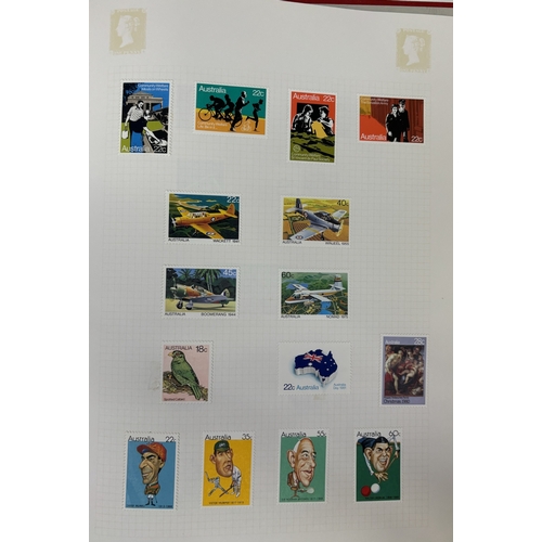 22 - Collection of four stamp albums, containing stamps from New Zealand, USA, Canada & Australia. Approx... 