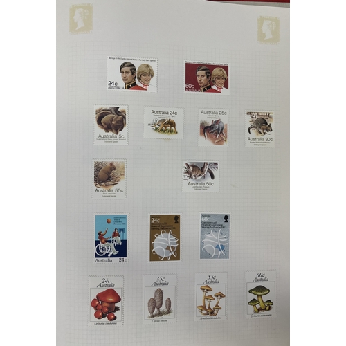 22 - Collection of four stamp albums, containing stamps from New Zealand, USA, Canada & Australia. Approx... 