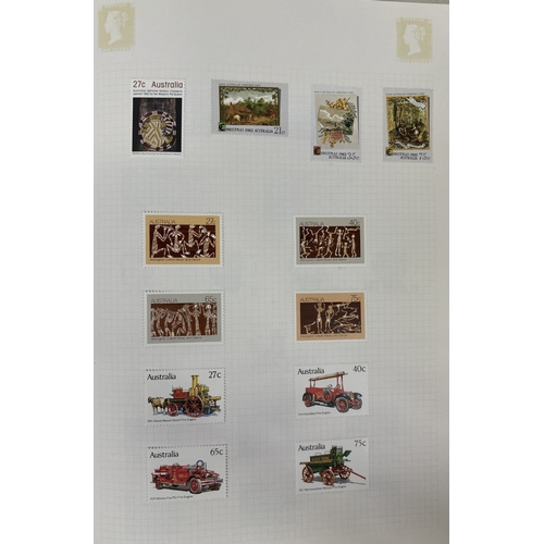 22 - Collection of four stamp albums, containing stamps from New Zealand, USA, Canada & Australia. Approx... 