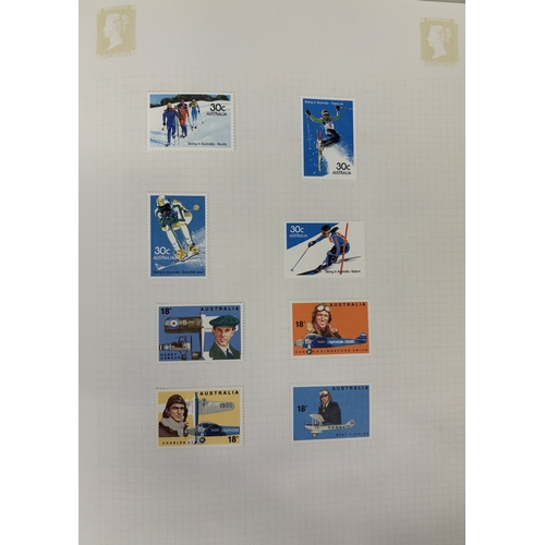 22 - Collection of four stamp albums, containing stamps from New Zealand, USA, Canada & Australia. Approx... 