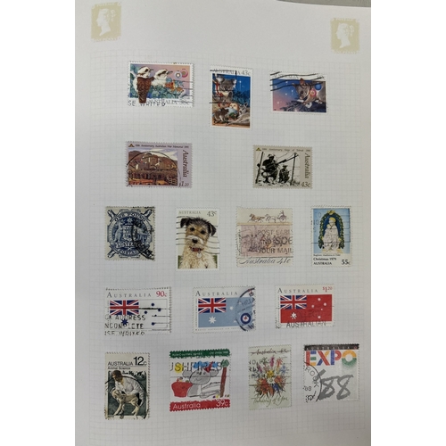 22 - Collection of four stamp albums, containing stamps from New Zealand, USA, Canada & Australia. Approx... 