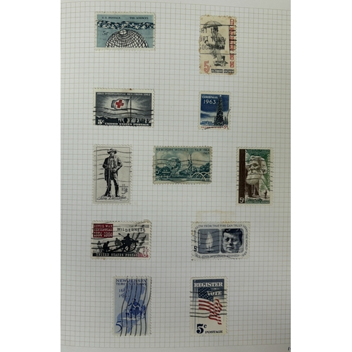 22 - Collection of four stamp albums, containing stamps from New Zealand, USA, Canada & Australia. Approx... 