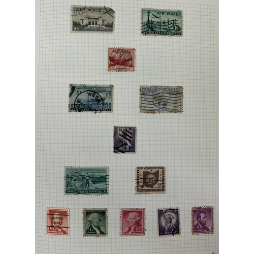 22 - Collection of four stamp albums, containing stamps from New Zealand, USA, Canada & Australia. Approx... 