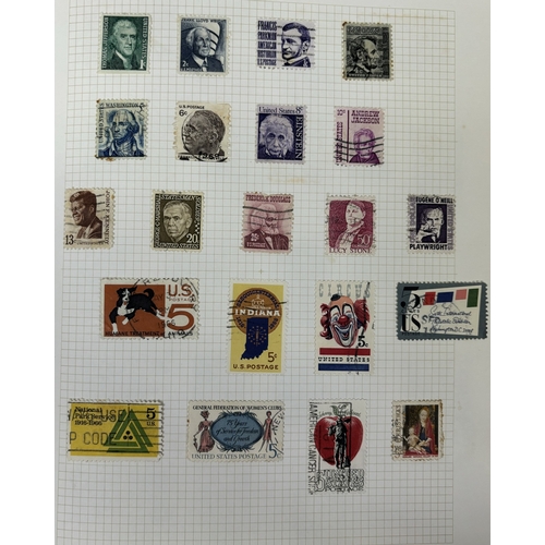 22 - Collection of four stamp albums, containing stamps from New Zealand, USA, Canada & Australia. Approx... 