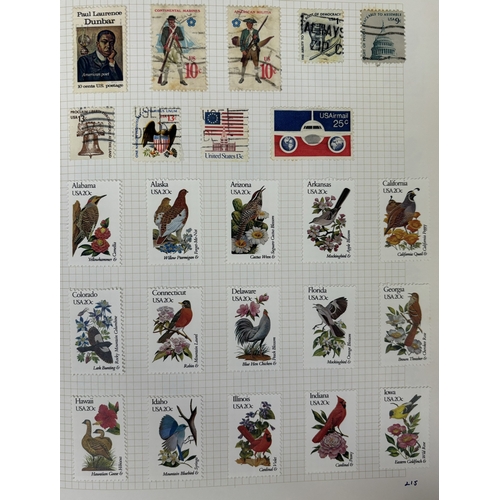 22 - Collection of four stamp albums, containing stamps from New Zealand, USA, Canada & Australia. Approx... 