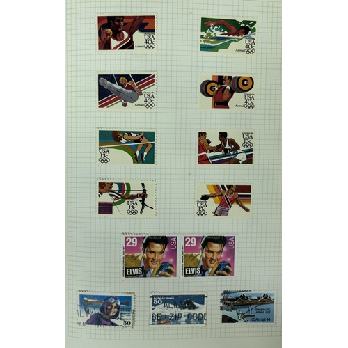 22 - Collection of four stamp albums, containing stamps from New Zealand, USA, Canada & Australia. Approx... 