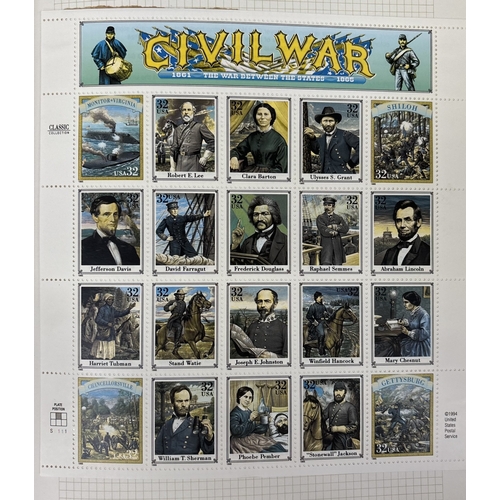 22 - Collection of four stamp albums, containing stamps from New Zealand, USA, Canada & Australia. Approx... 