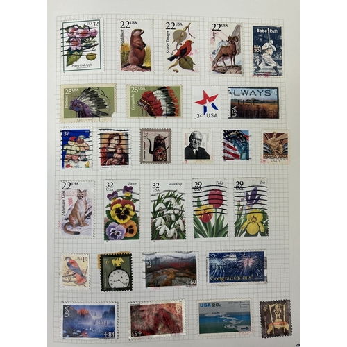 22 - Collection of four stamp albums, containing stamps from New Zealand, USA, Canada & Australia. Approx... 