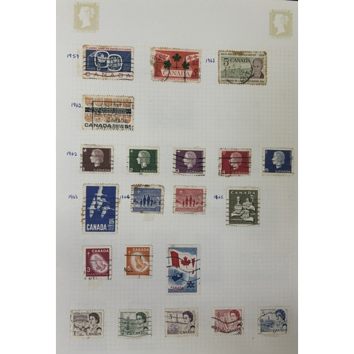 22 - Collection of four stamp albums, containing stamps from New Zealand, USA, Canada & Australia. Approx... 