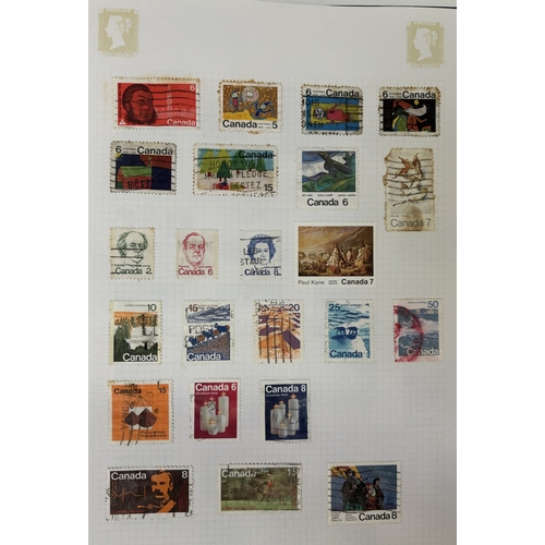 22 - Collection of four stamp albums, containing stamps from New Zealand, USA, Canada & Australia. Approx... 